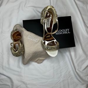 NWT duster bag + box. Size 10. Badgley Mischka
Tampa Embellished Evening Heel